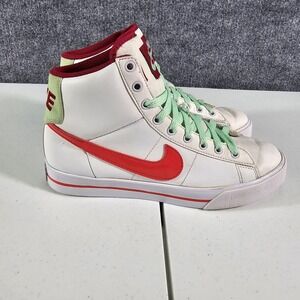Nike Sweet Classic‎ High Sneakers White Fusion Red Arctic Green 354697-123 Sz 8W